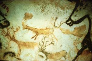 Painting in the Caves at Lascaux, S.W.France 