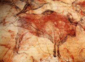 Cave painting of a bison at Altamira in northern Spain